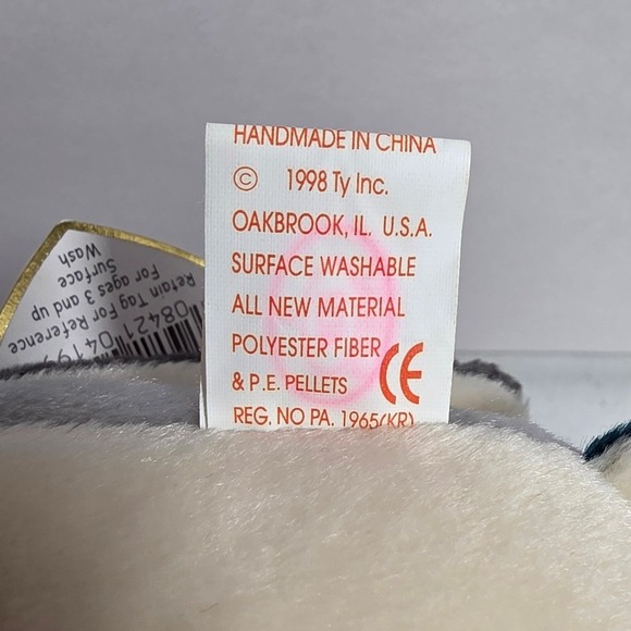 Rare Ty Beanie Baby Jake the Mallard Duck Stuffed Animal 1997 with tag errors - Picture 5 of 6